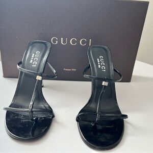 Gucci Black Strappy Heels